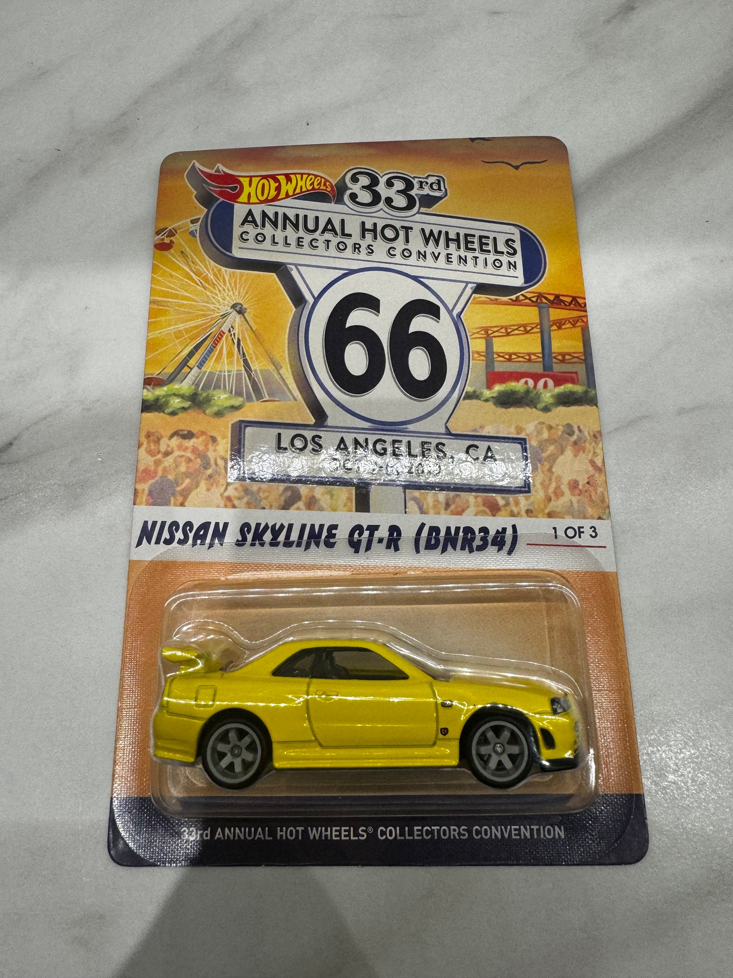 Hot Wheels Nissan Skyline GT-R (BNR34) Yellow Convention 33rd Annual Hot Wheels Convention 1246/5000