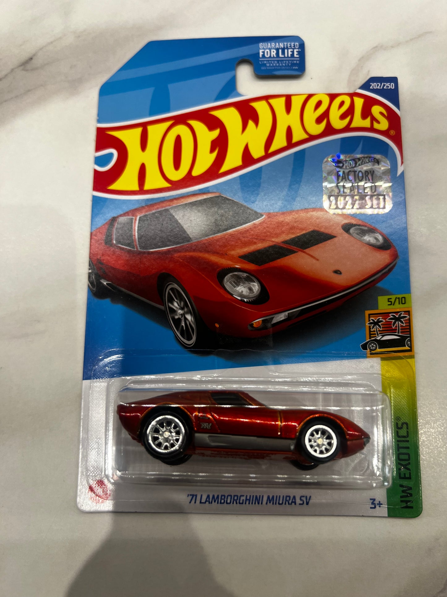 Hot Wheels 71 Lamborghini Miura SV Factory Sealed Super Treasure Hunt
