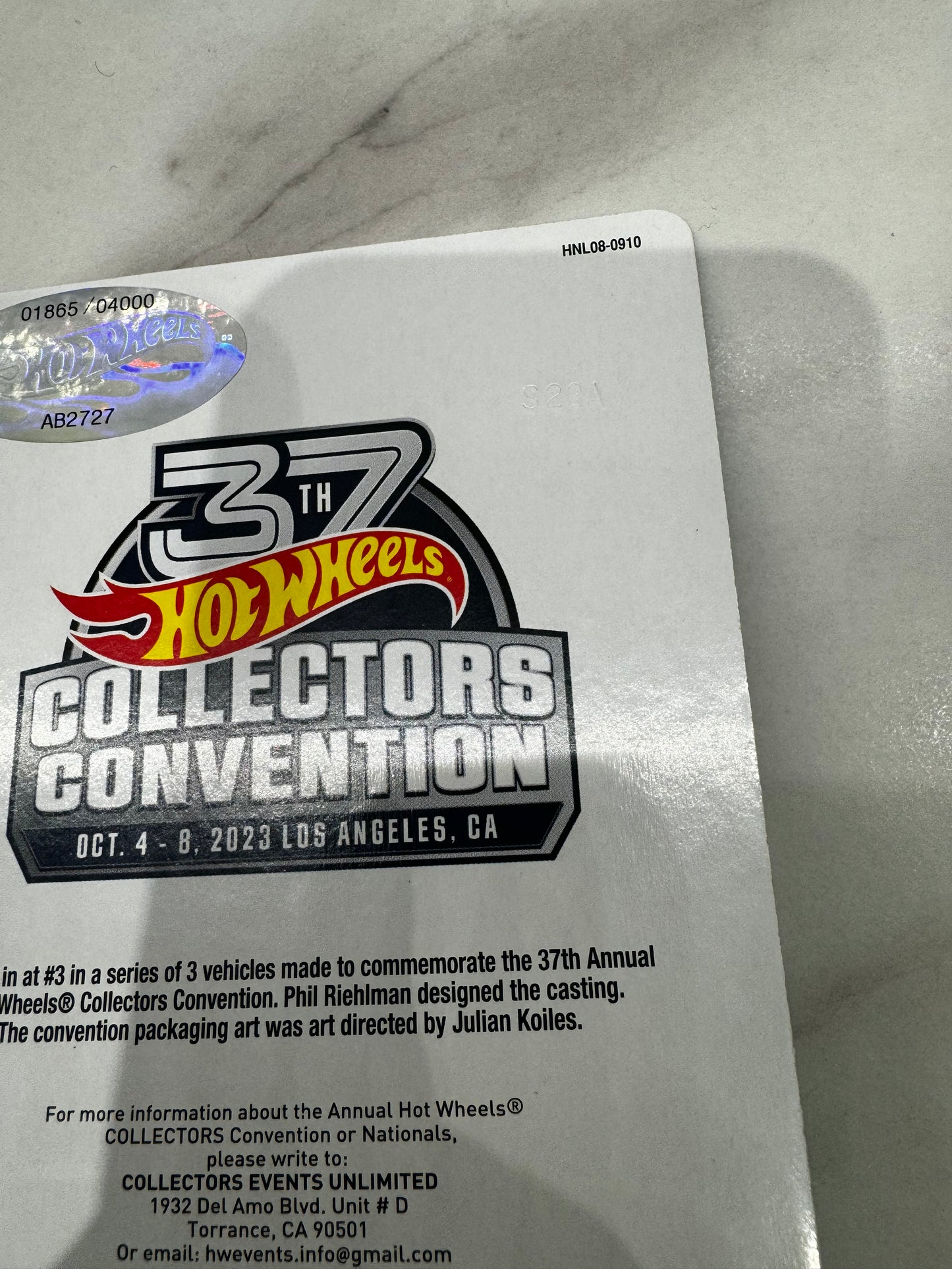Hot Wheels 2001 BMW M5 3/3 37th Collectors Convention 2023 1865/4000