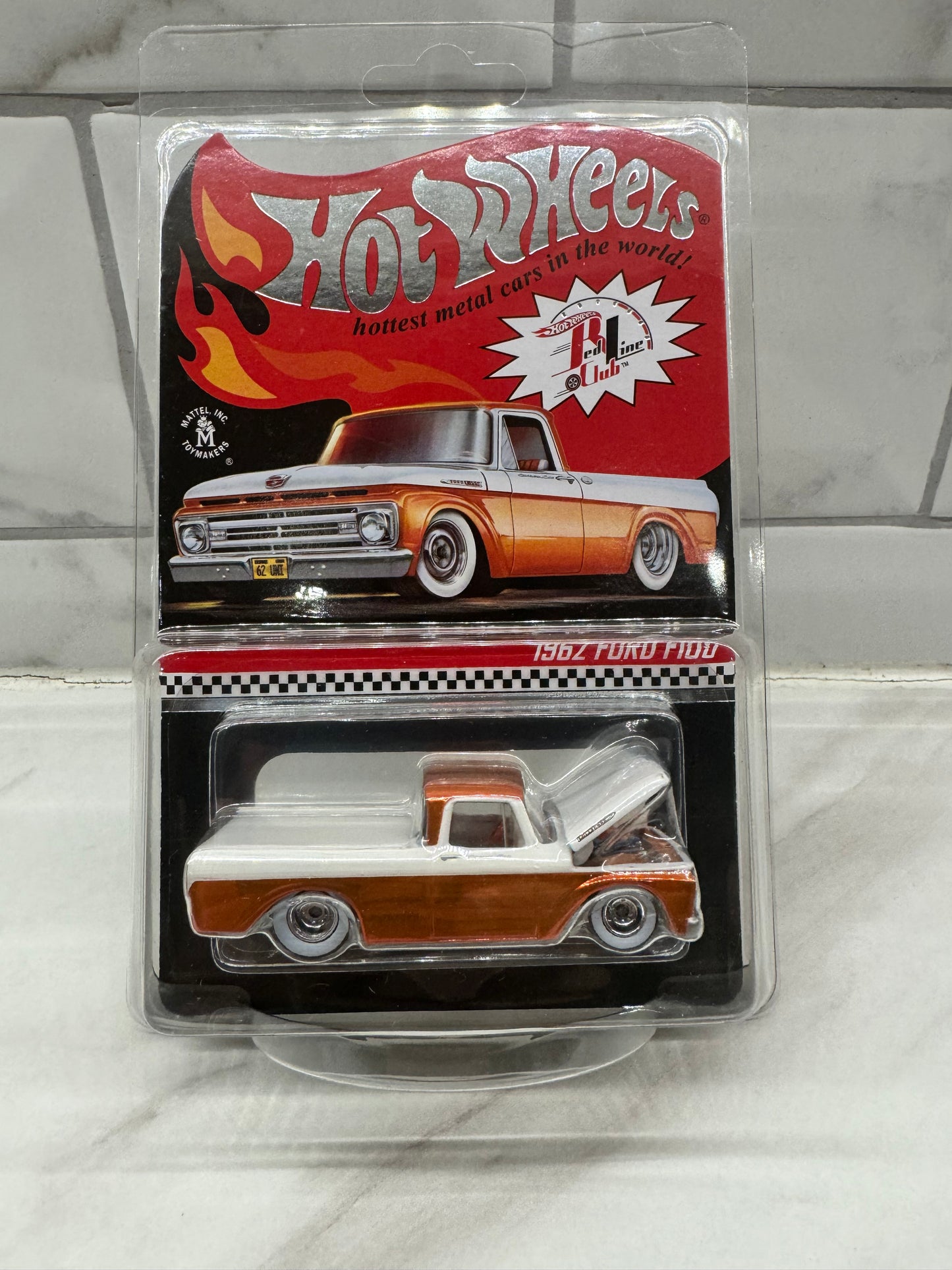 Hot Wheels 1962 Ford F100 RLC Exclusive Orange Pickup 2022 Redline Club 14995/25000
