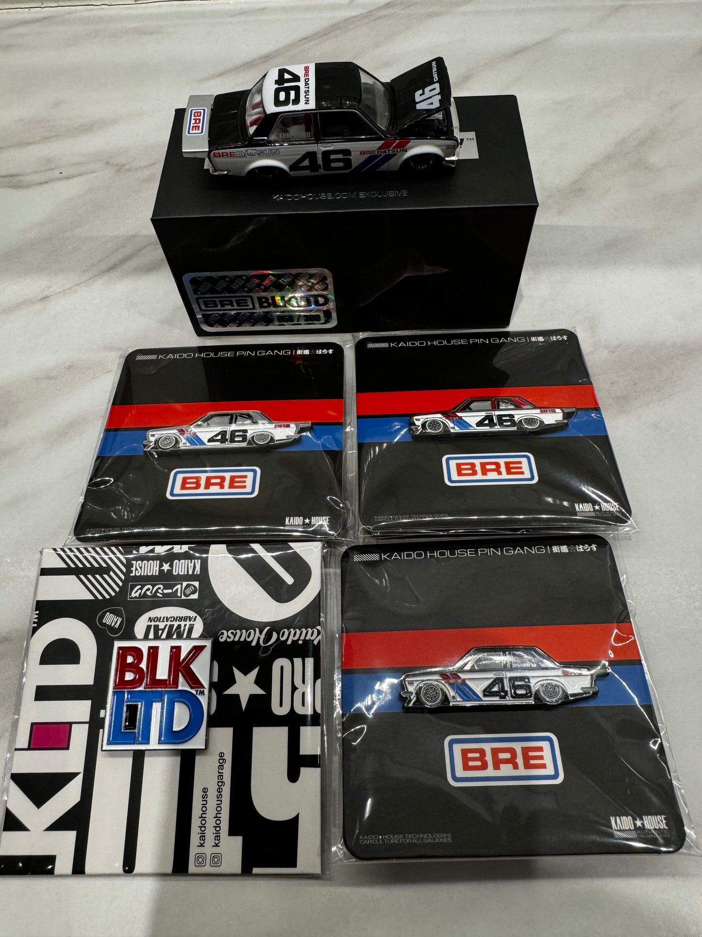 Mini GT Kaido House BLKLTD #6 BRE DATSUN 510 WITH 4 PINS #058/300