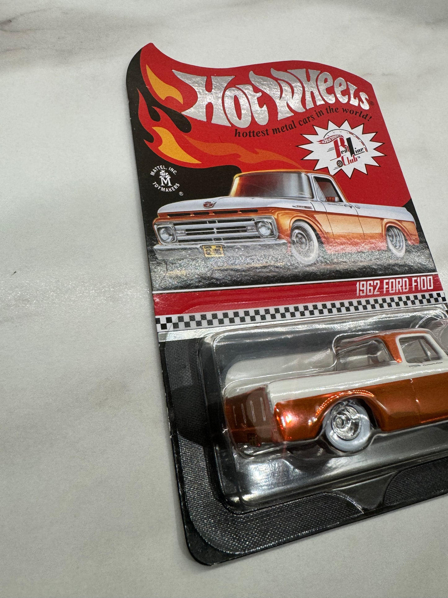 Hot Wheels 1962 Ford F100 RLC Exclusive Orange Pickup 2022 Redline Club 14995/25000