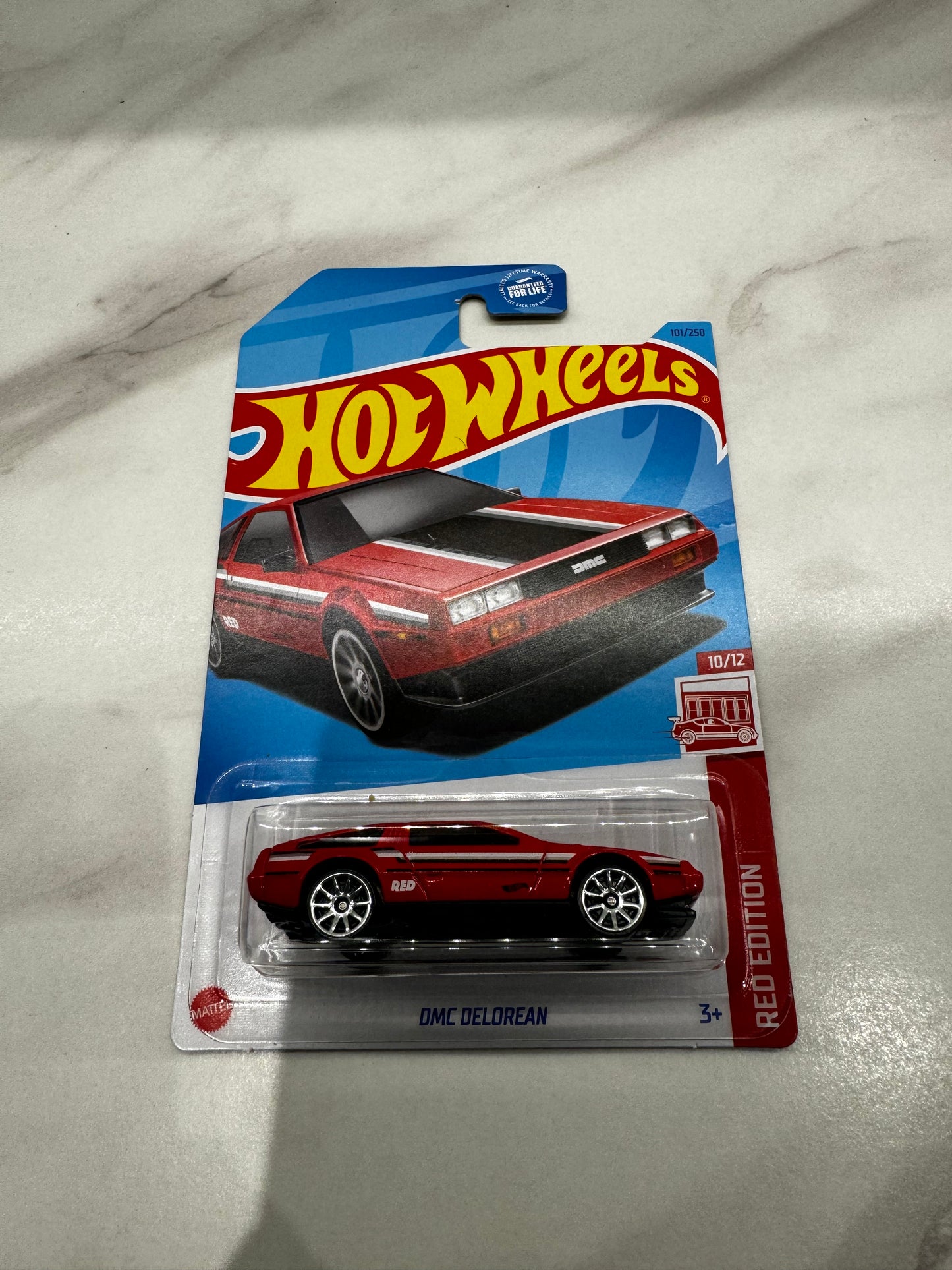 Hot Wheels DMC DELOREAN 10/12 Red Edition