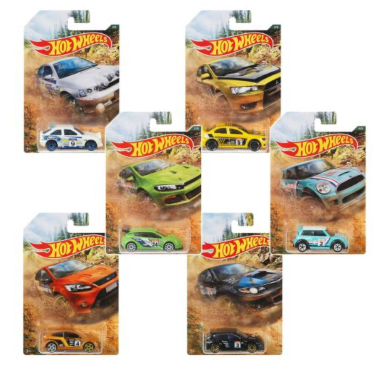 Hot Wheels Backroad Rally Series 1:64 FULL SET OF 6