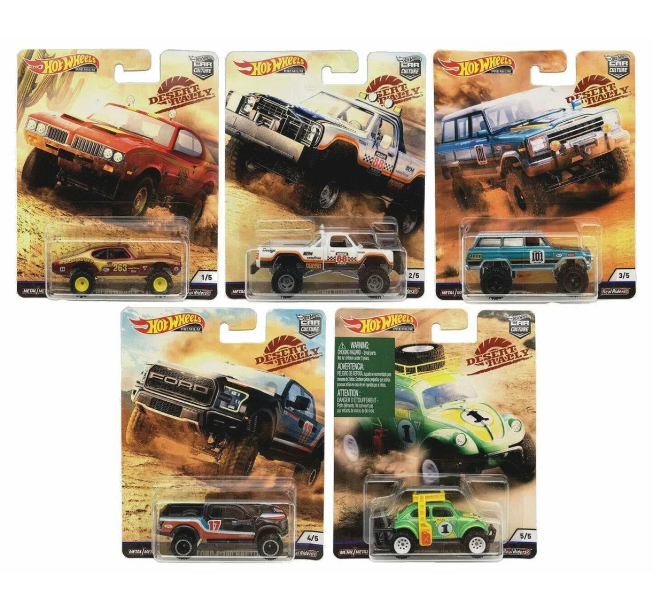 Hot Wheels Car Culture Desert Rally (Set of 5) FULL SET