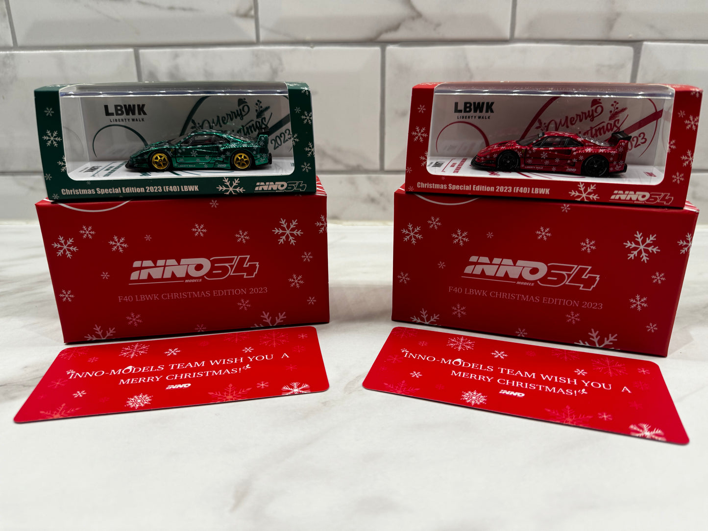 INNO64 LBWK F40 Christmas Red & Green Special Edition with Chase and normal edition 2023