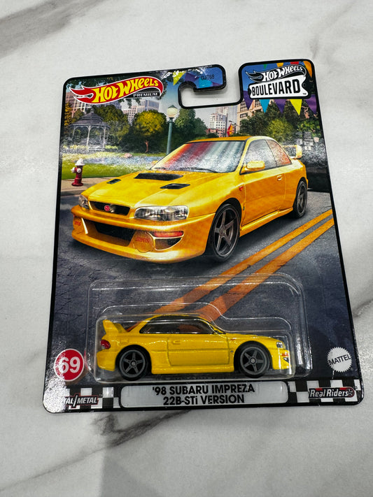 Hot Wheels 98 Subaru Impreza 22B-Sti Version Yellow #69 Boulevard