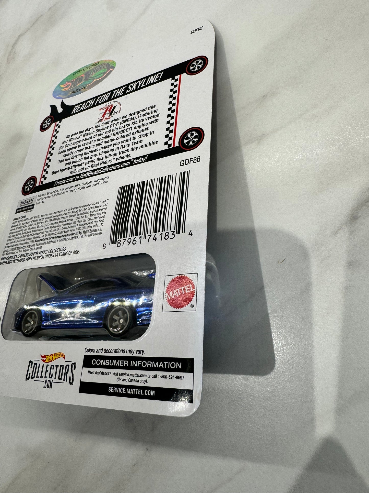 Hot Wheels 2019 Blue Skyline R34 Redline Club 8511/12500 Sealed