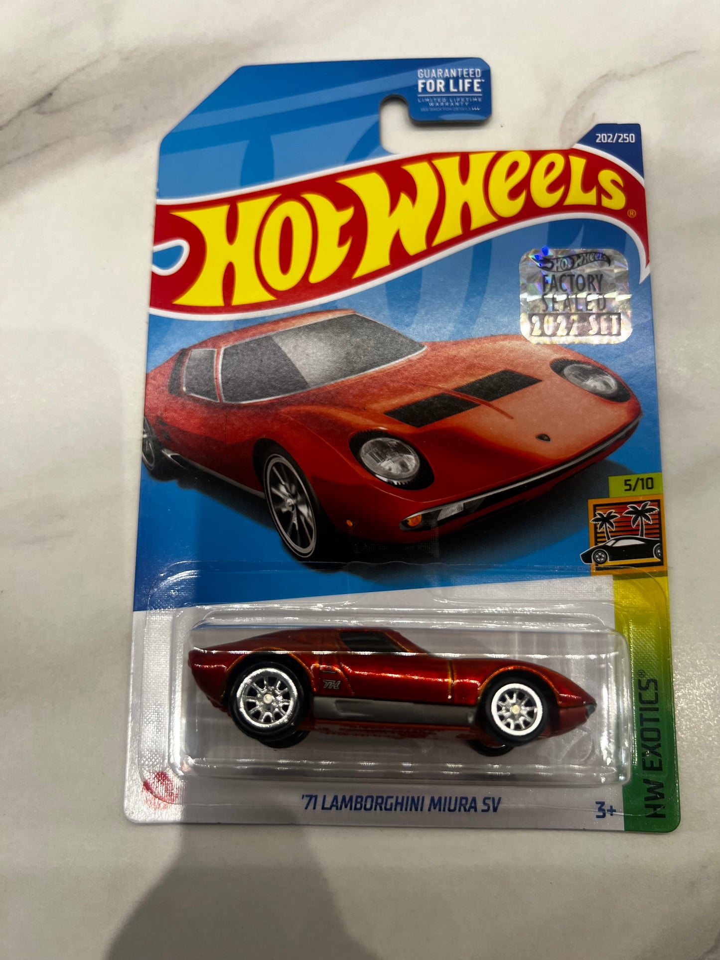 Hot Wheels 71  Lamborghini Miura SV Factory Sealed Super Treasure Hunt