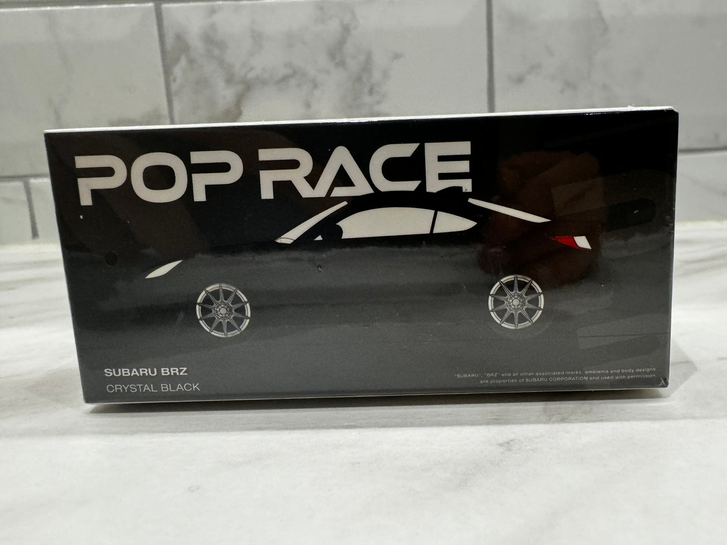 POP RACE Subaru BRZ Crystal Black 1:64 Scale PR64SBRZBK01