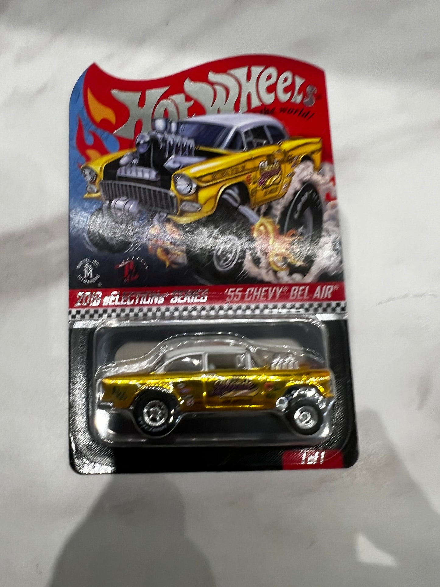 Hot Wheels 55 Chevy Bell Air gasser Blondie With E Poster