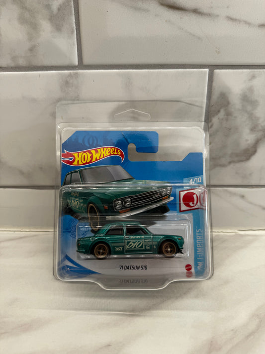 Hot Wheels 71 Datsun 510 Short Card Super Treasure Hunt 162/250