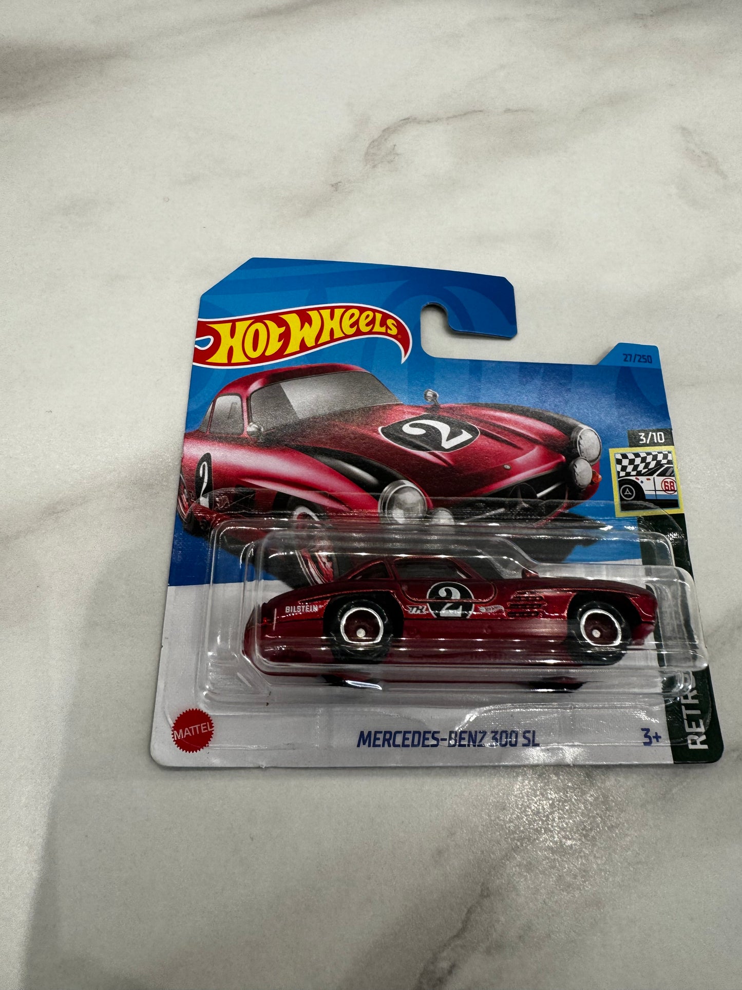 Hot Wheels Mercedes- Benz 300 SL 27/250 Short Card Super Treasure Hunt 27/250 MINT