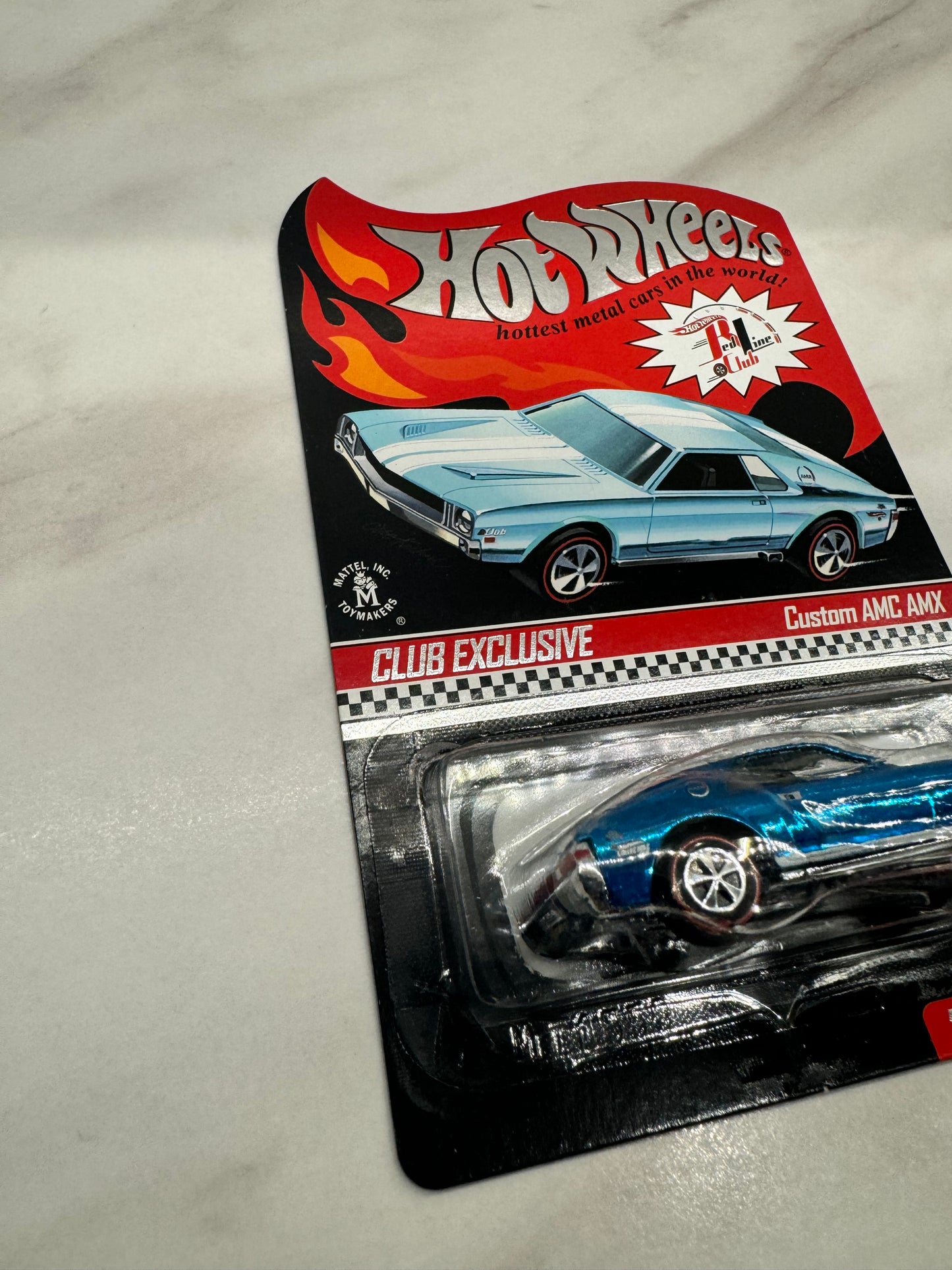 Hot Wheels 2010 MOMC RLC Exclusive Club Car blue Custom AMC AMX 2145/5500 with pin