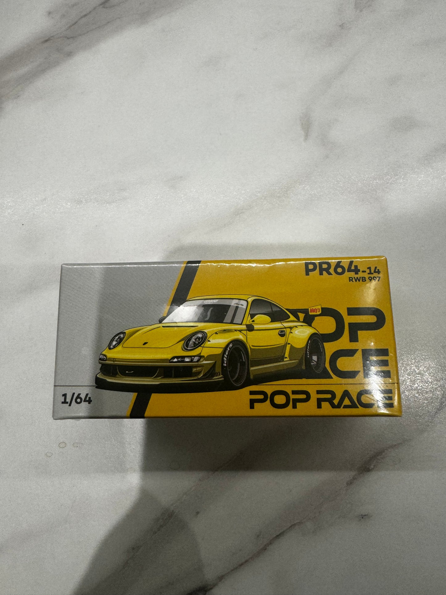 Porsche RWB 997 Notting Hill Yellow 1:64 Scale Pop Race PR640014