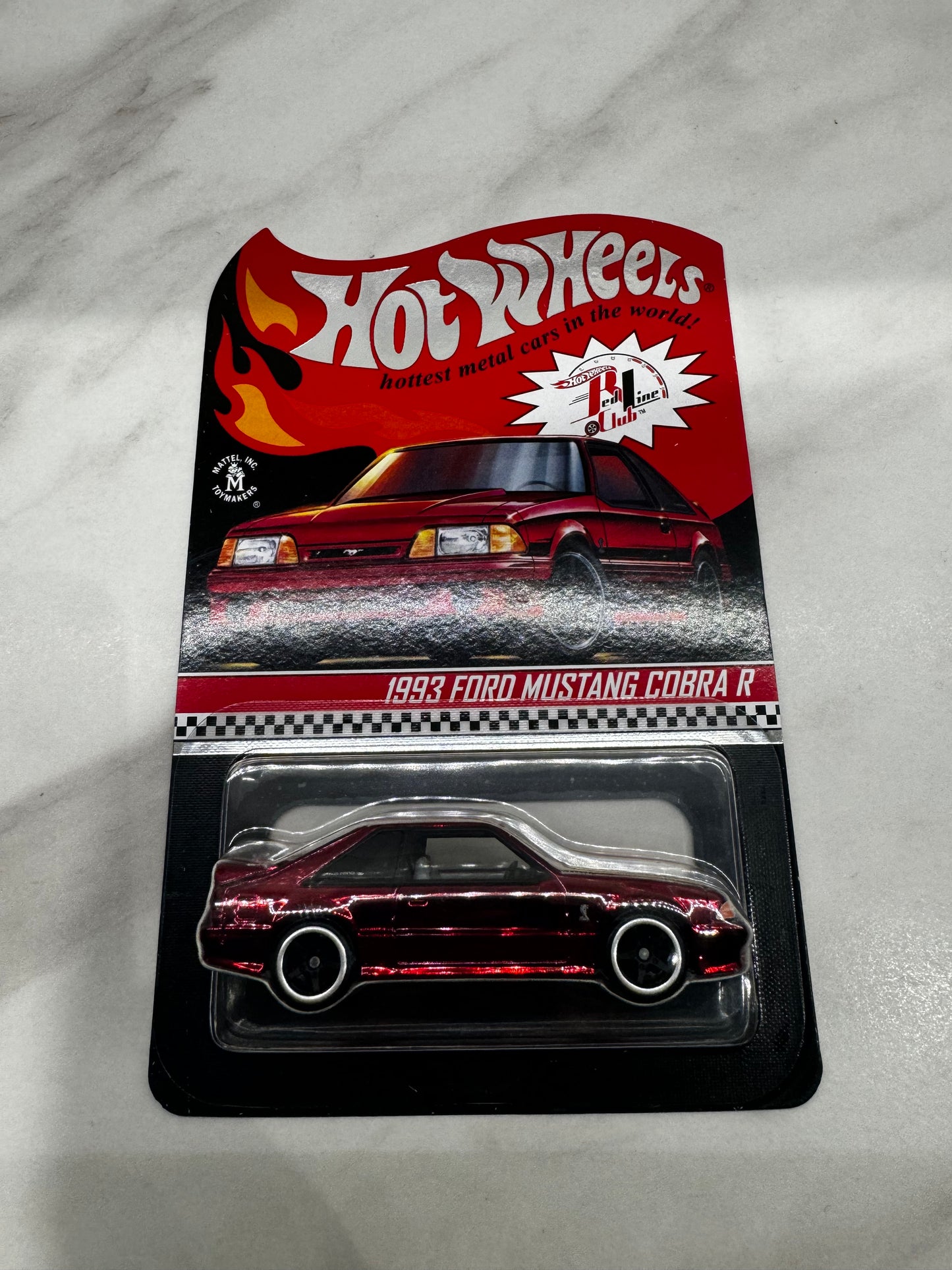 Hot Wheels 1993 Ford Mustang Cobra R Red Line Club