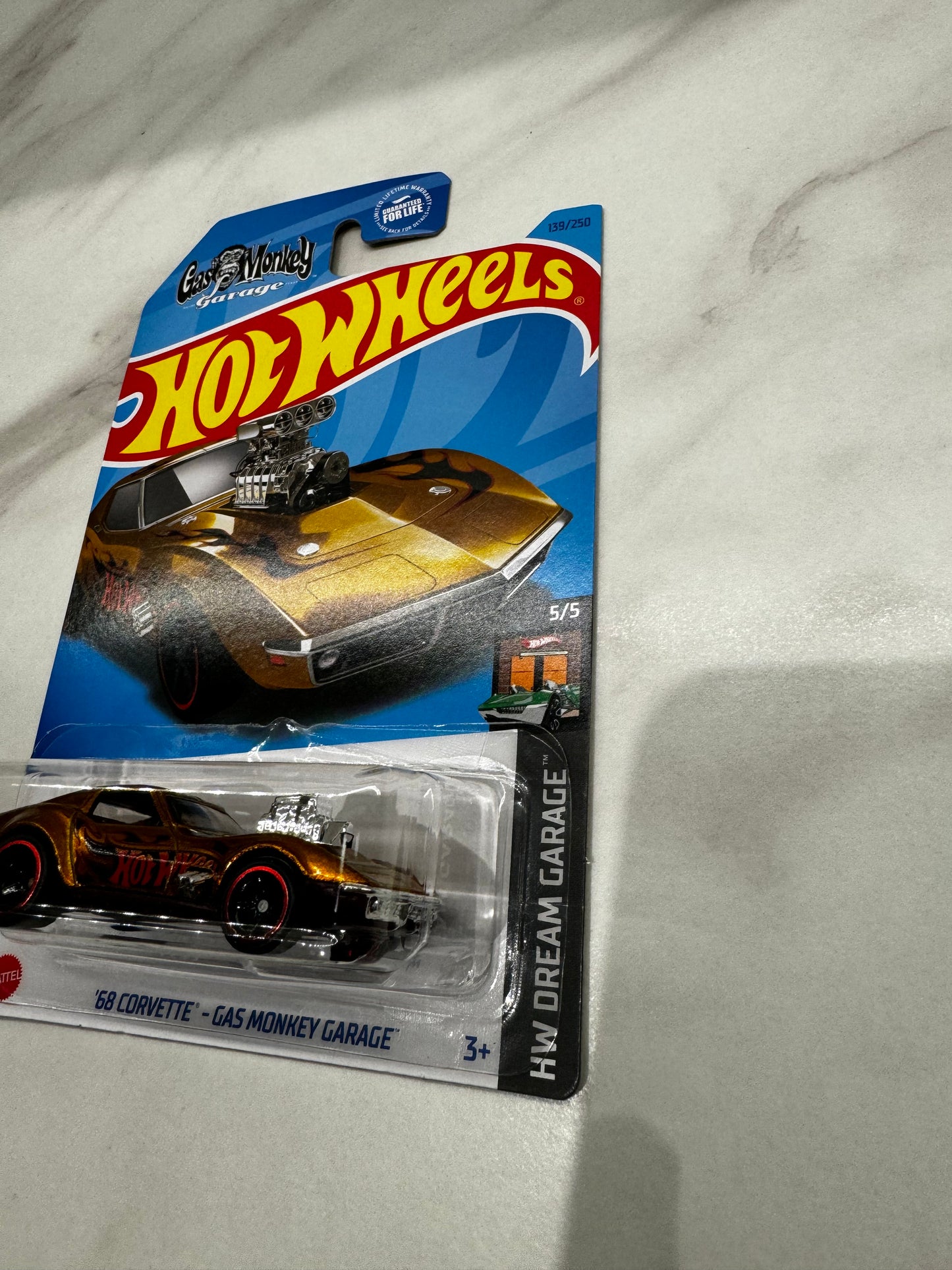 Hot Wheels 68 Corvette Gas Monkey Garage Long Card Super Treasure Hunt 2023