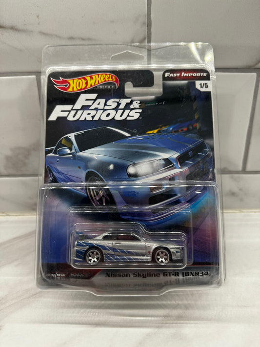 Hot Wheels Nissan Skyline GTR ( BNR34) Fast Imports 1/5 Fast & Furious