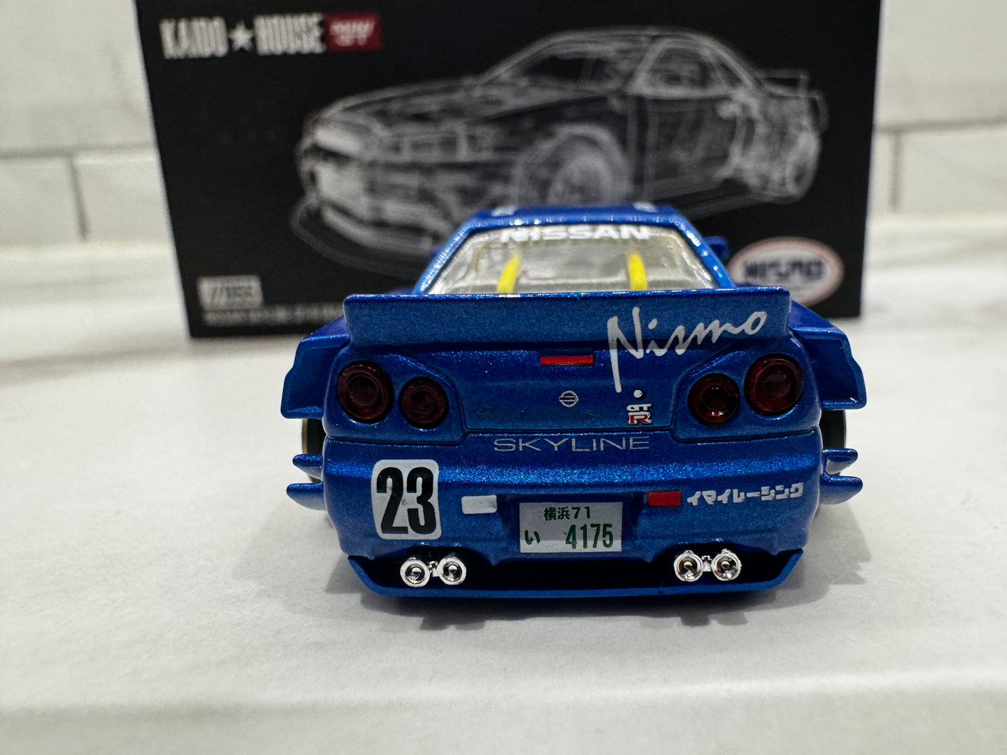 Mini GT x Kaido House 1:64 Nissan Skyline GT-R (R34) Kaido Works V3 Blue CHASE