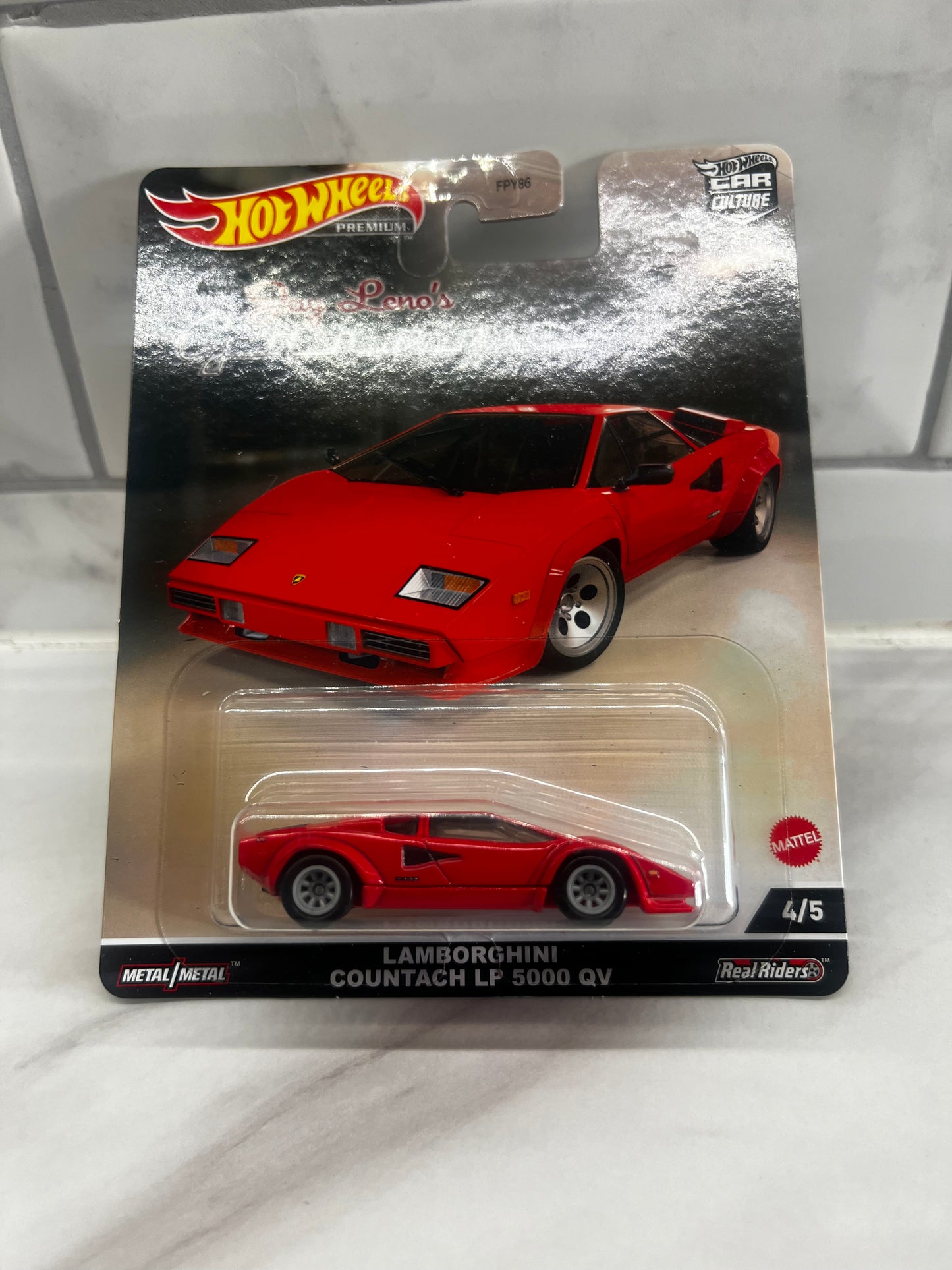 Hot Wheels Lamborghini Countach LP 500 Qv Jay Leno Red 4/5