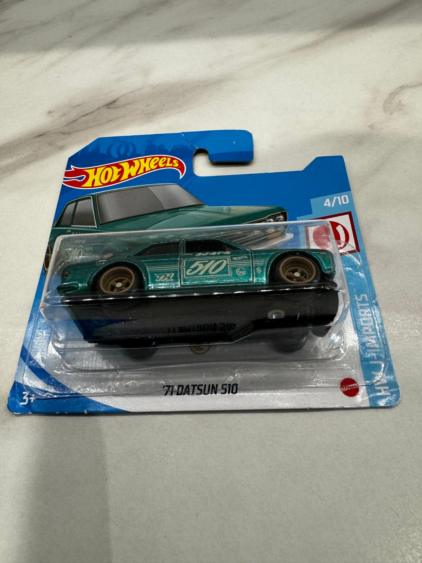 Hot Wheels 71 Datsun 510 Short Card Super Treasure Hunt 162/250