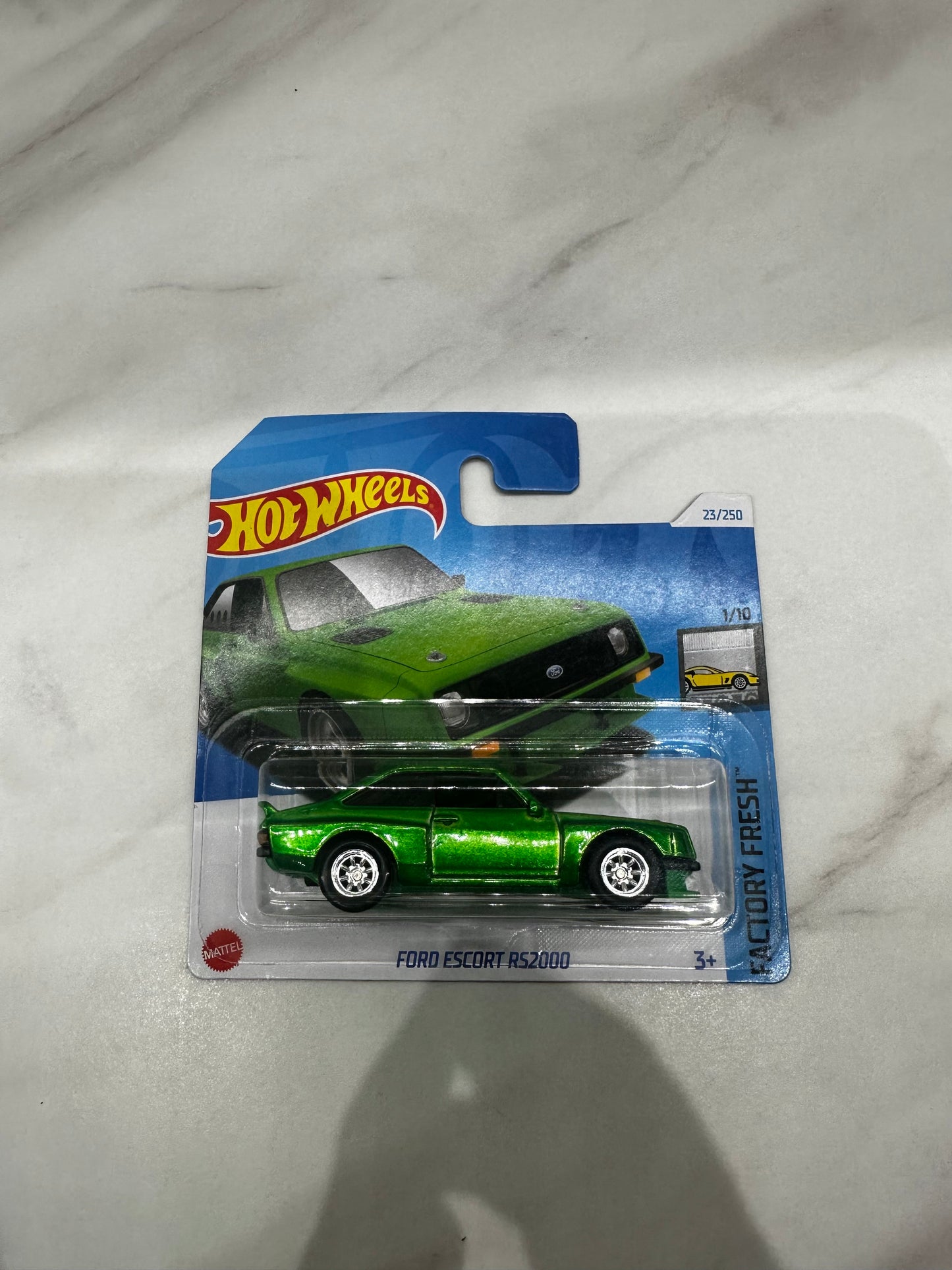 Hot Wheels 2024 Ford Escort RS2000 Super Treasure Hunt Short Card