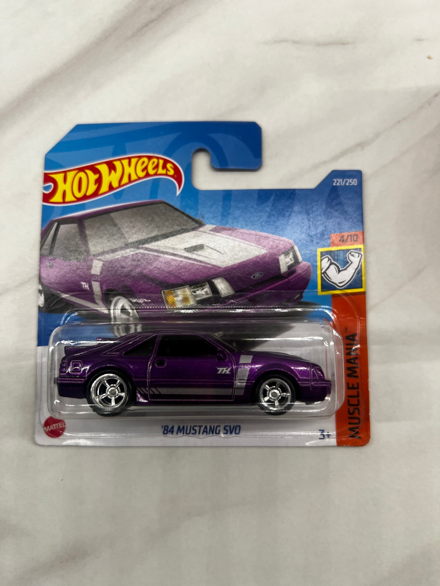 Hot Wheels 84 Ford Mustang SVO Short  Card Super Treasure Hunt 2022