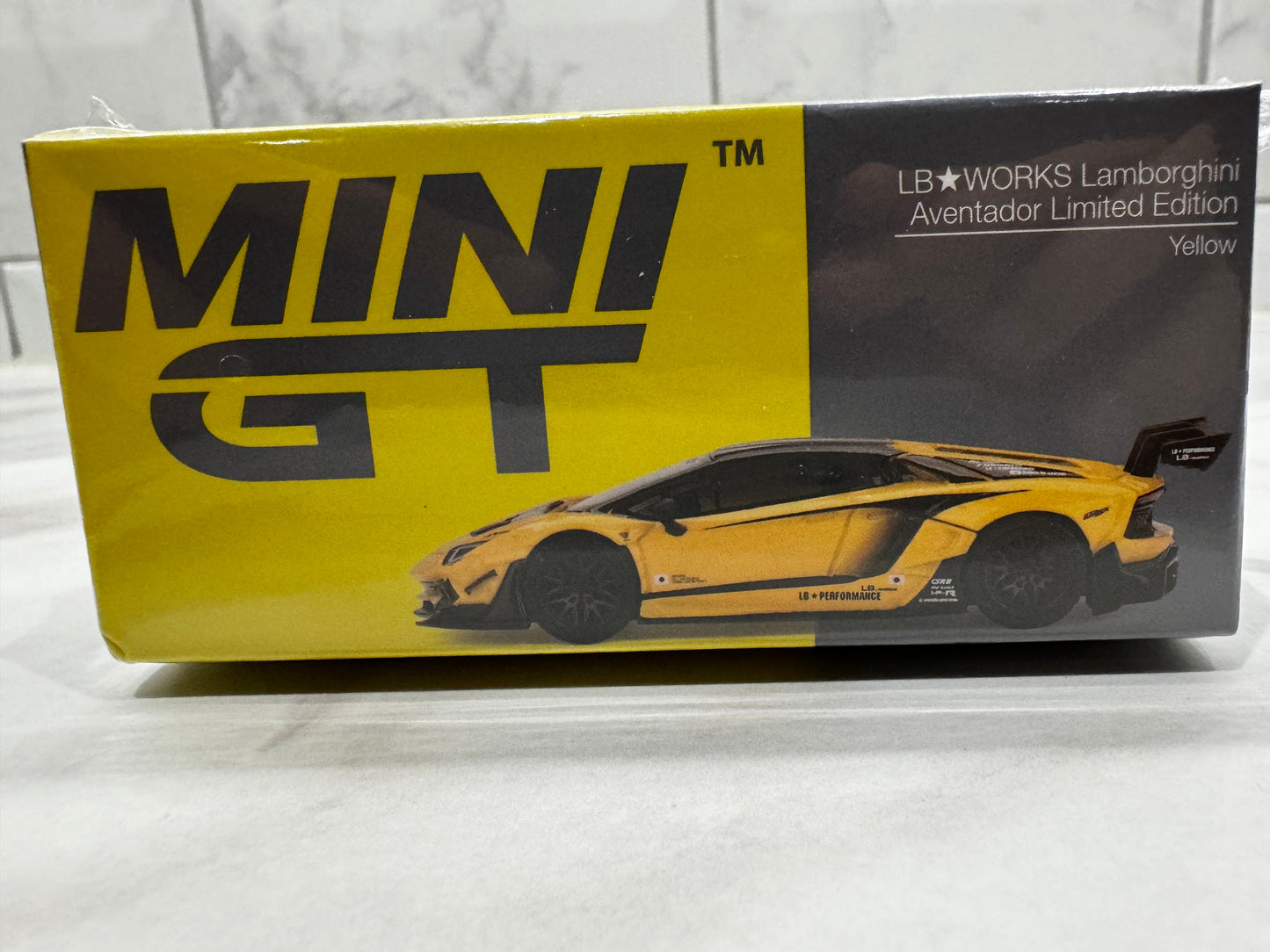 Mini GT LB★WORKS Lamborghini Aventador Limited Edition Yellow  490 2023 Hong Kong Toycar Salon Exclusive FULL SET #587