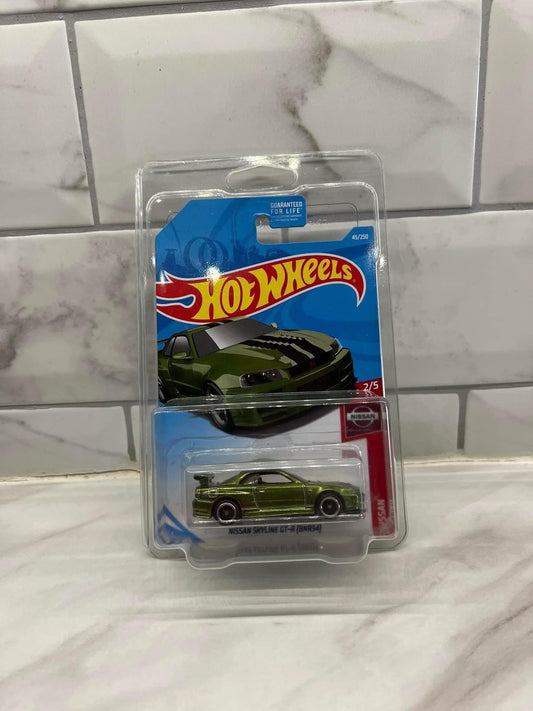 Hot Wheels R34 Super Treasure Hunt blister slightly cracked