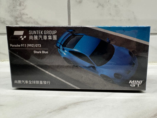 Mini GT Porsche ST002 Suntek group Porsche 911 (992) GT3 shark blue Taiwan