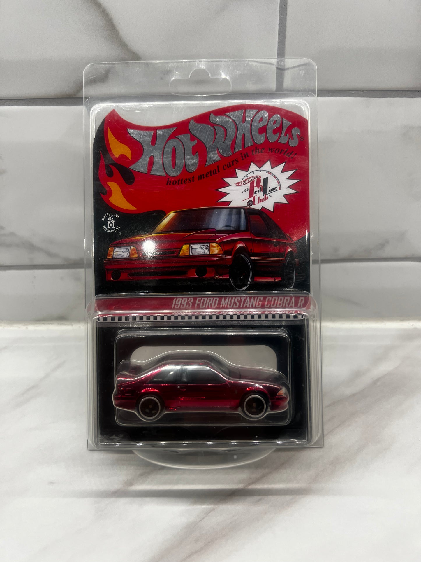 Hot Wheels 1993 Ford Mustang Cobra R RLC Redline Club Red