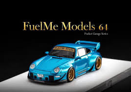 FUELME PORSCHE RWB 993 WIDEBODY RAUH PASSION MIAMI BLUE 299 PIECES  1/64