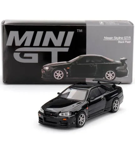 Mini GT Nissan Skyline GT-R R34 V-Spec Black Pearl (1:64) (570)