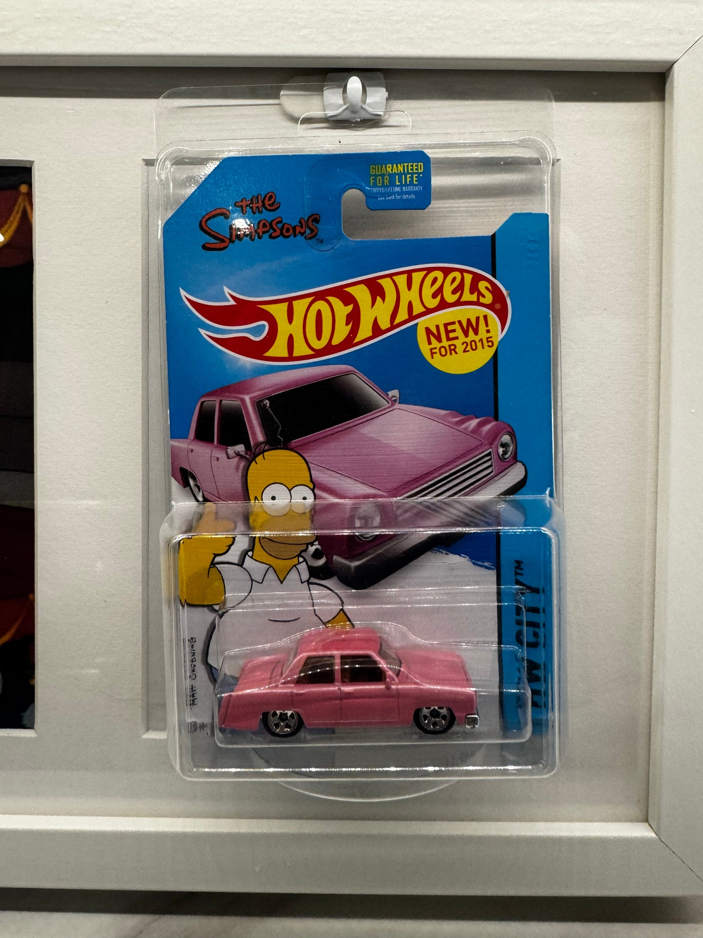 Hot Wheels Simpsons display set with carded picture of the Homer