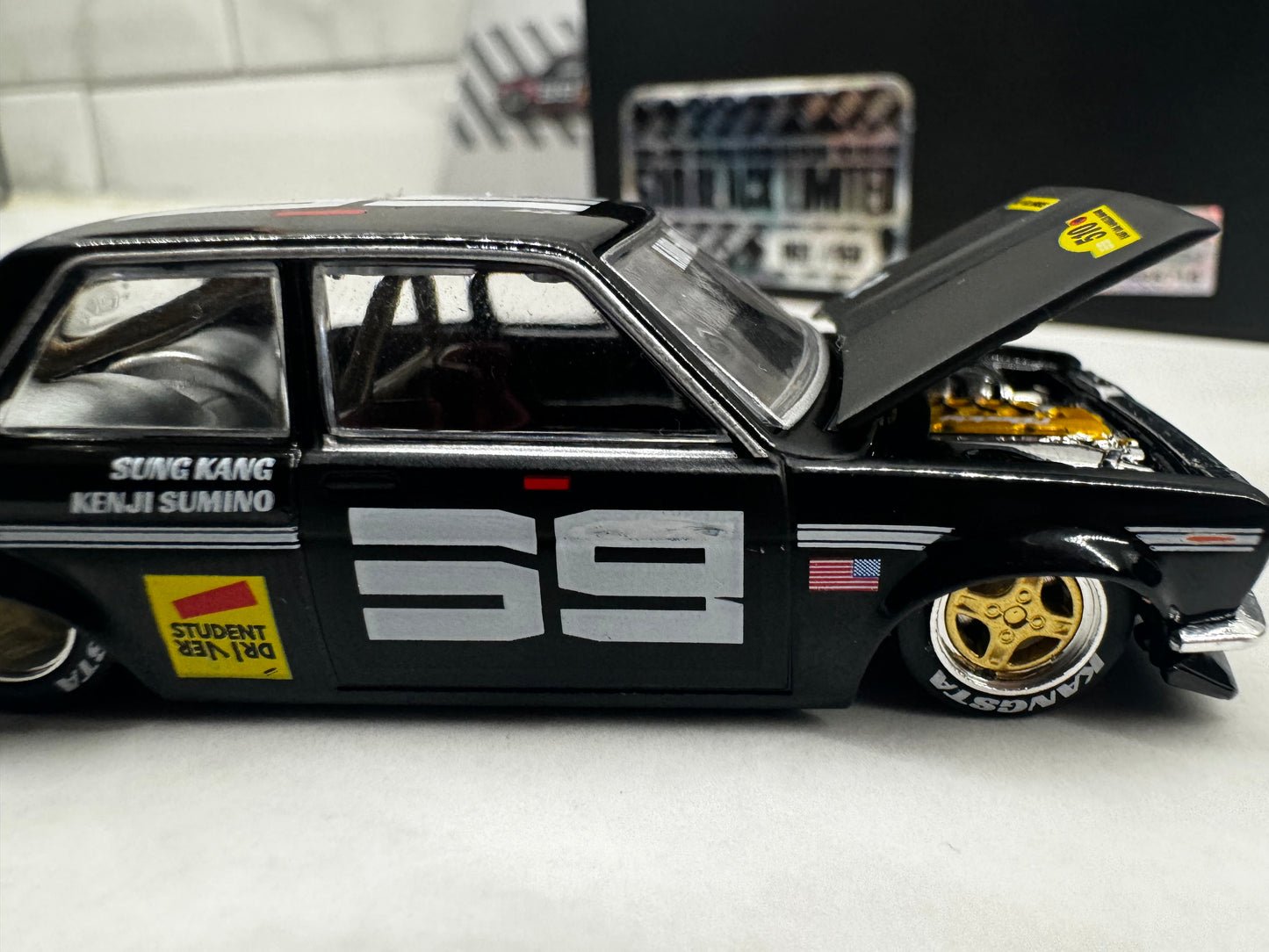 Mini GT X Kaido House Datsun 510 BLKLTD2 Black Limited 1:64  #2 Sealed 63/150 Signed by JUN IMAI