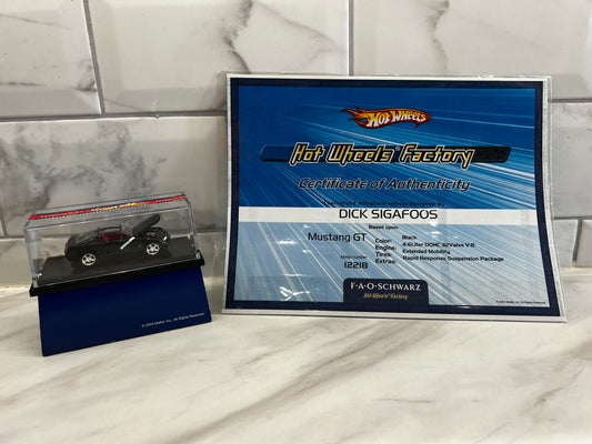 Hot Wheels Rare Ford mustang Gt Acrylic with certificate