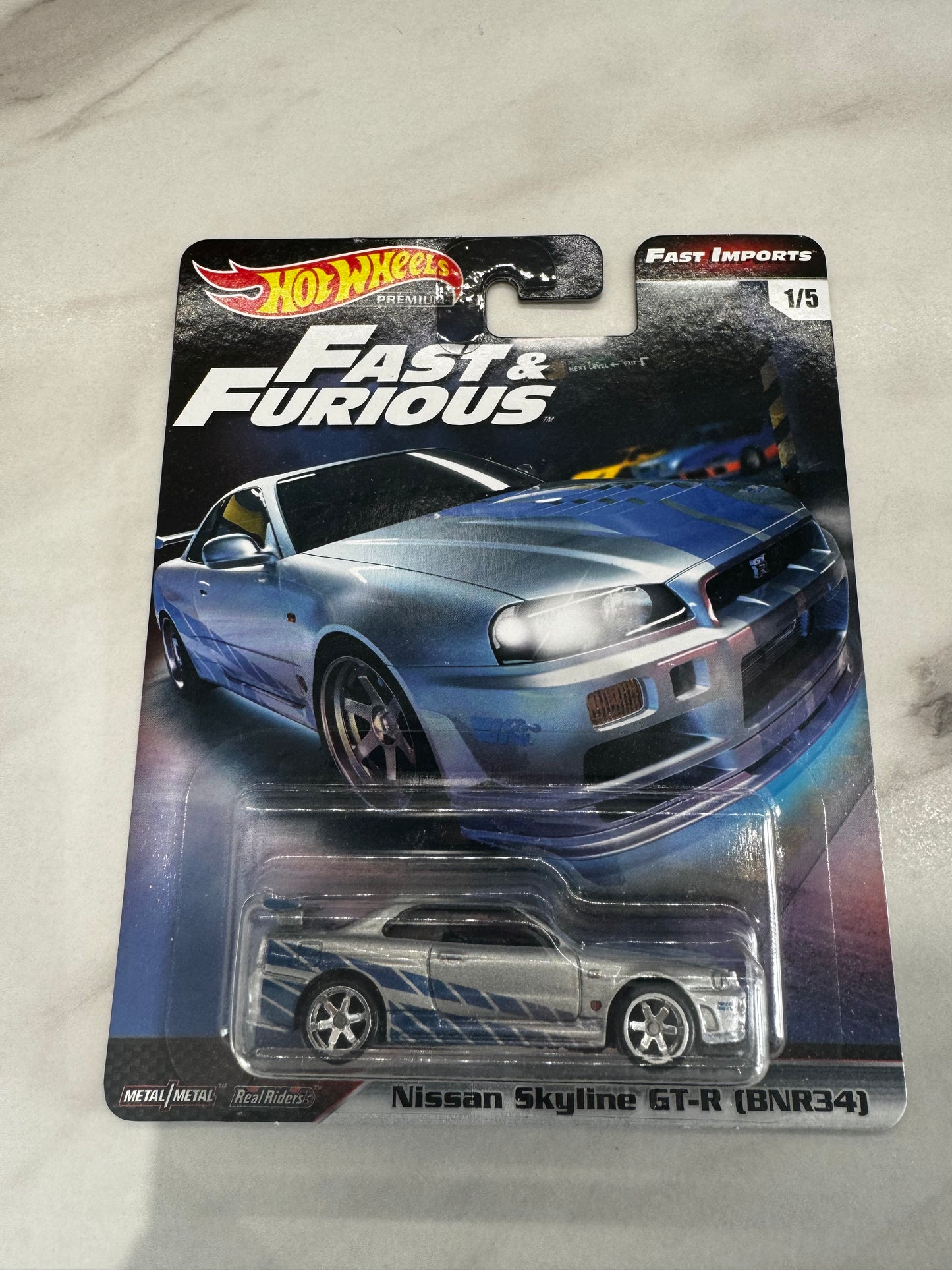 Hot Wheels Nissan Skyline GTR ( BNR34) Fast Imports 1/5 Fast & Furious