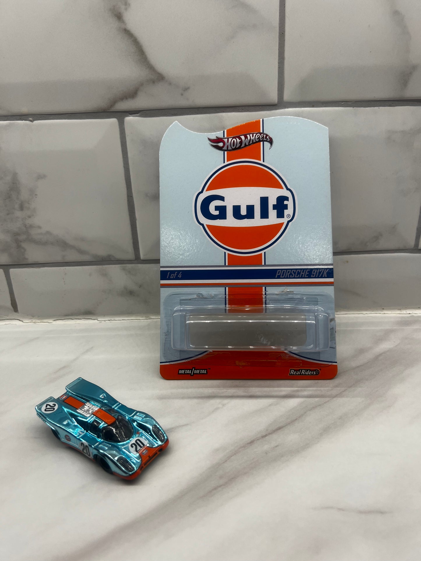 Hot Wheels Gulf Porsche 917K Loose with card 2277/400