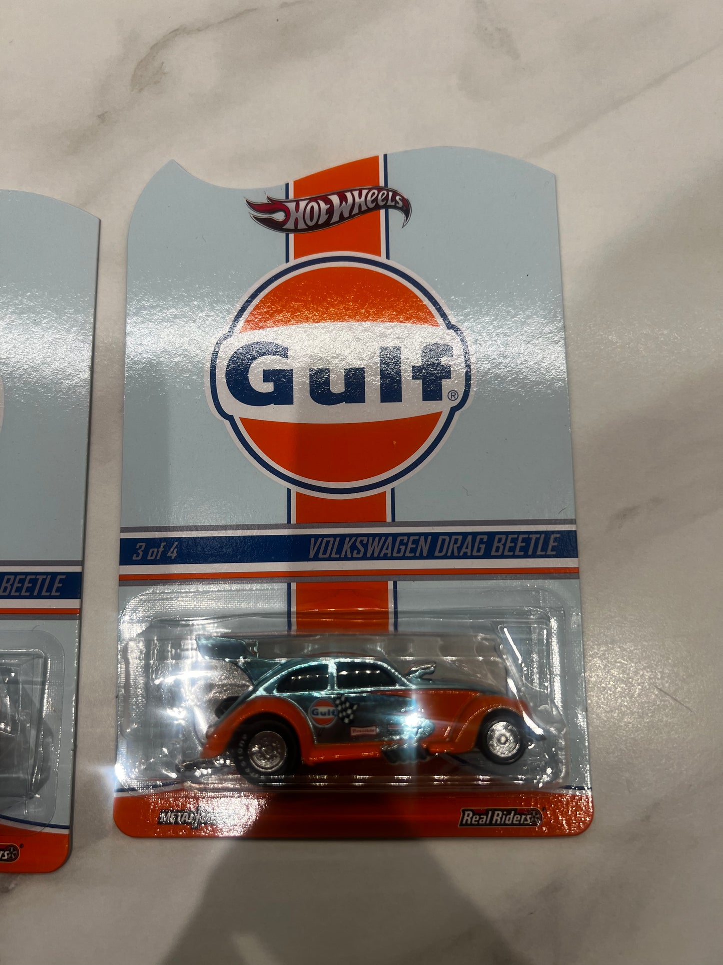 Hot Wheels 2013 Volkswagen Drag Beetle RLC 3/4 Matching Pair Gulf