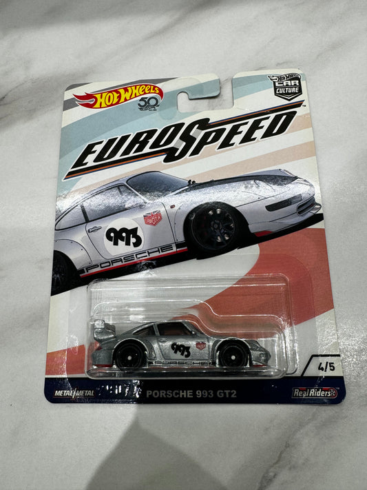 Hot Wheels Porsche 993 GT2 Euro Speed Car culture Slight creases