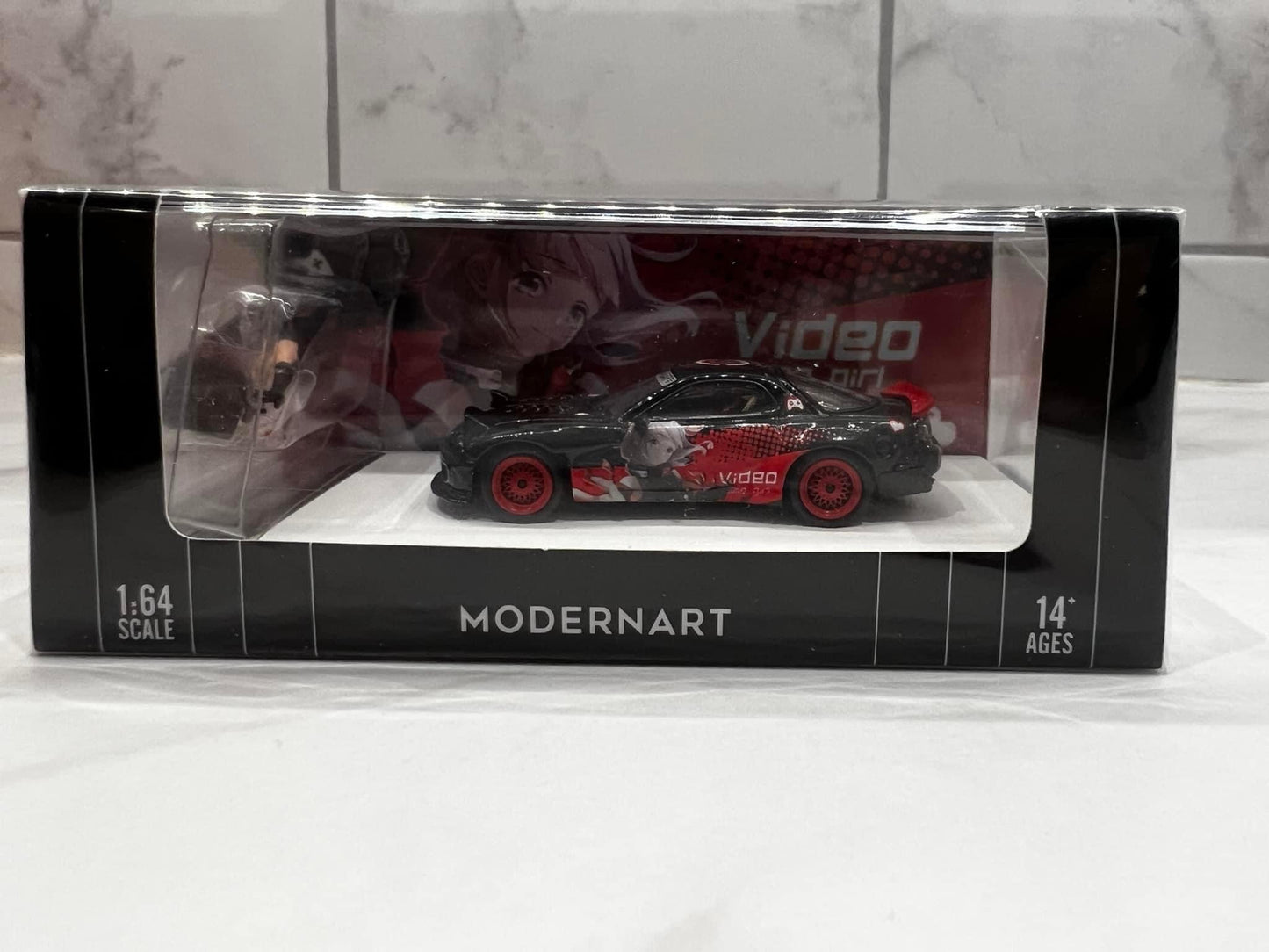 Modern Art Mazda RX-7 with figure Girl Doll Limited Edition