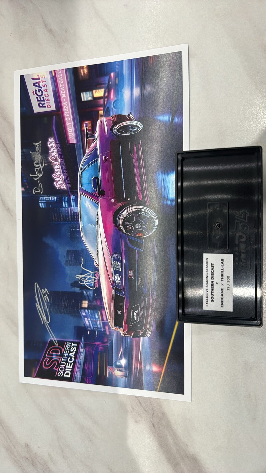 INNO64 Nissan GT-R R34 Z-Tune Endgame Australia SP 1/64 signed by Bono Van & others  39/200 with poster