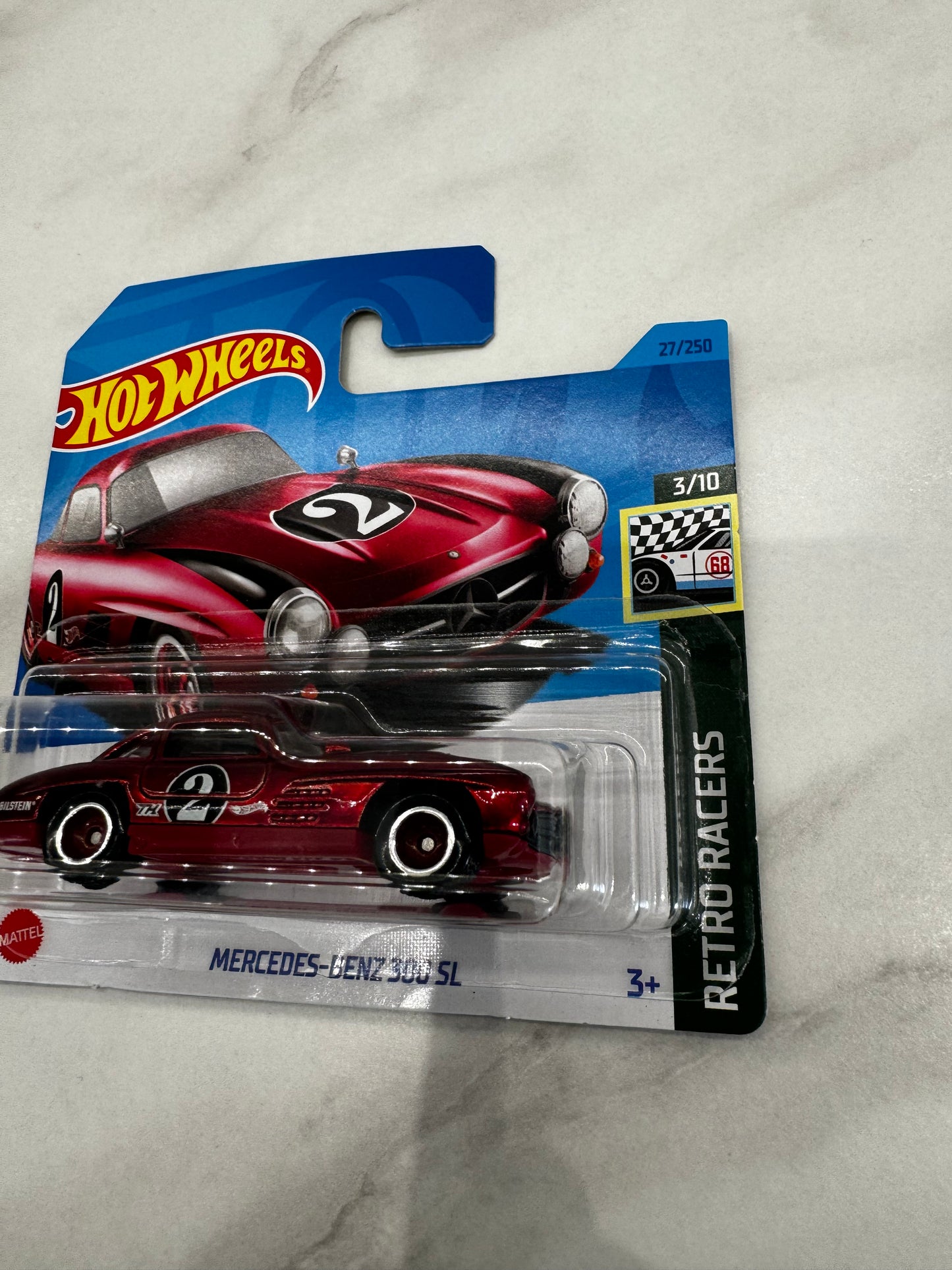 Hot Wheels Mercedes- Benz 300 SL 27/250 Short Card Super Treasure Hunt 27/250 MINT