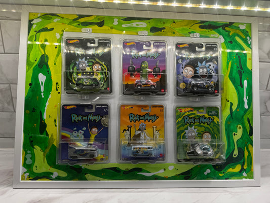 Hot Wheels Rick And Morty Complete set with bonus card with frame too