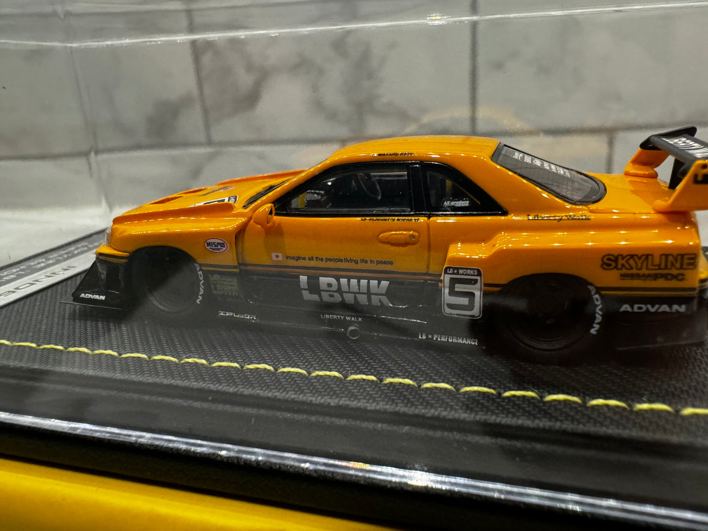 INNO64  1/64 Nissan Skyline LBWK ER34 Super Silhouette Yellow Resin Scale Model