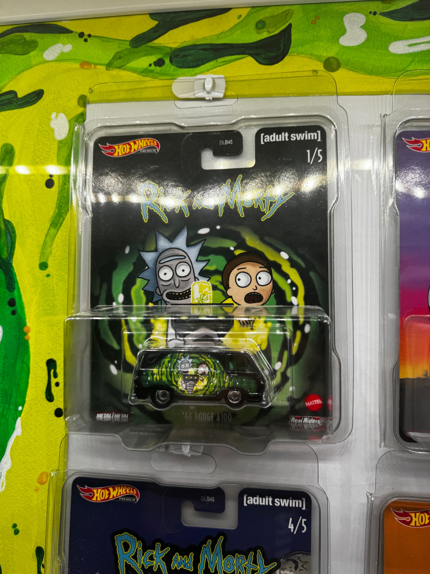 Hot Wheels Rick And Morty Complete set with bonus card with frame too