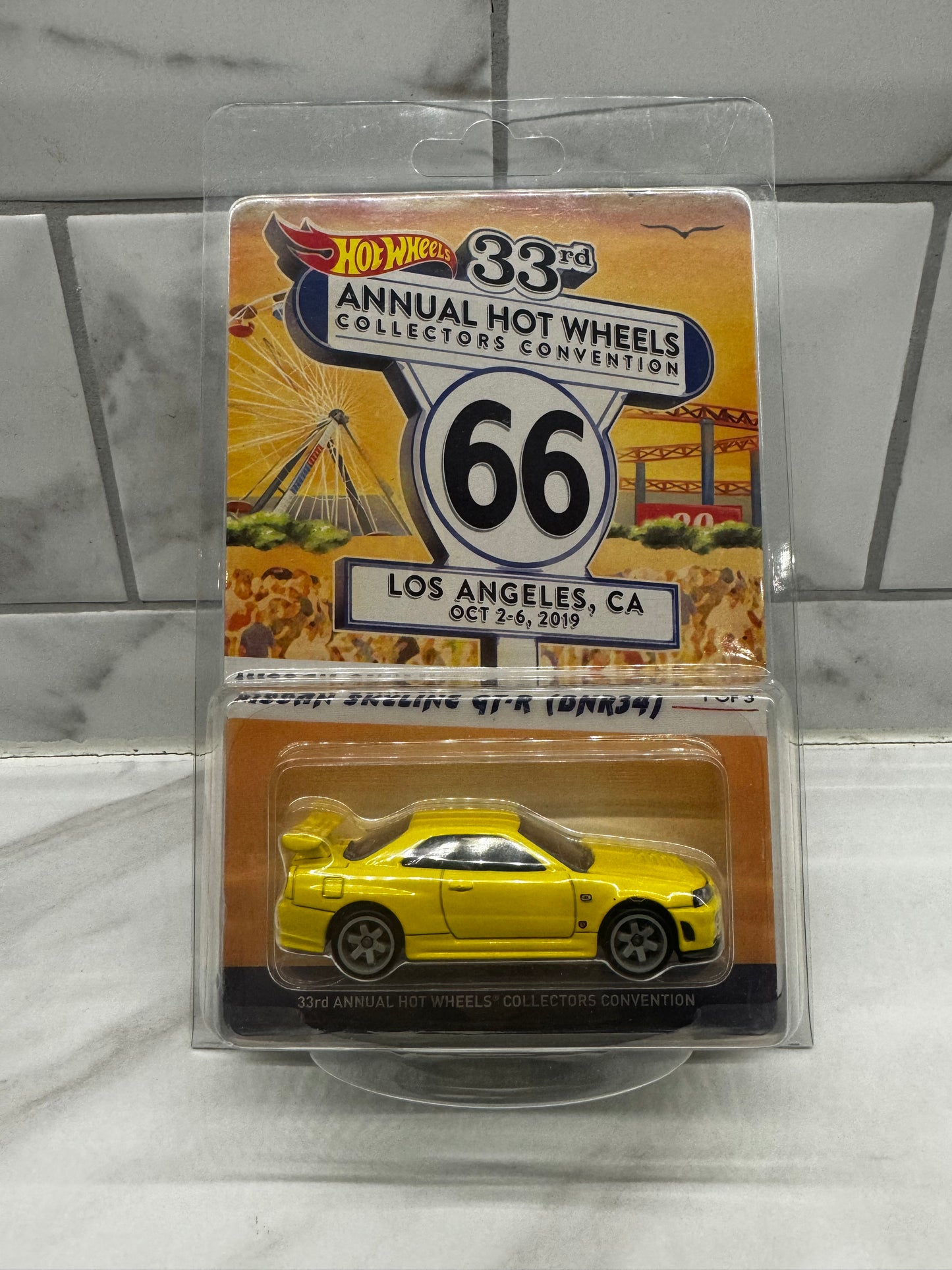 Hot Wheels Nissan Skyline GT-R (BNR34) Yellow Convention 33rd Annual Hot Wheels Convention   1246/5000