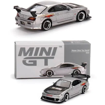 Mini GT Nissan Silvia Top Secret S15 Silver (1/64) (545)