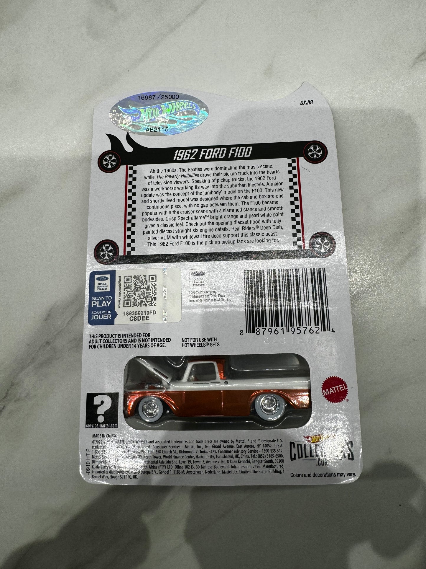 Hot Wheels 1982 Ford F100 RLC 16987/25000