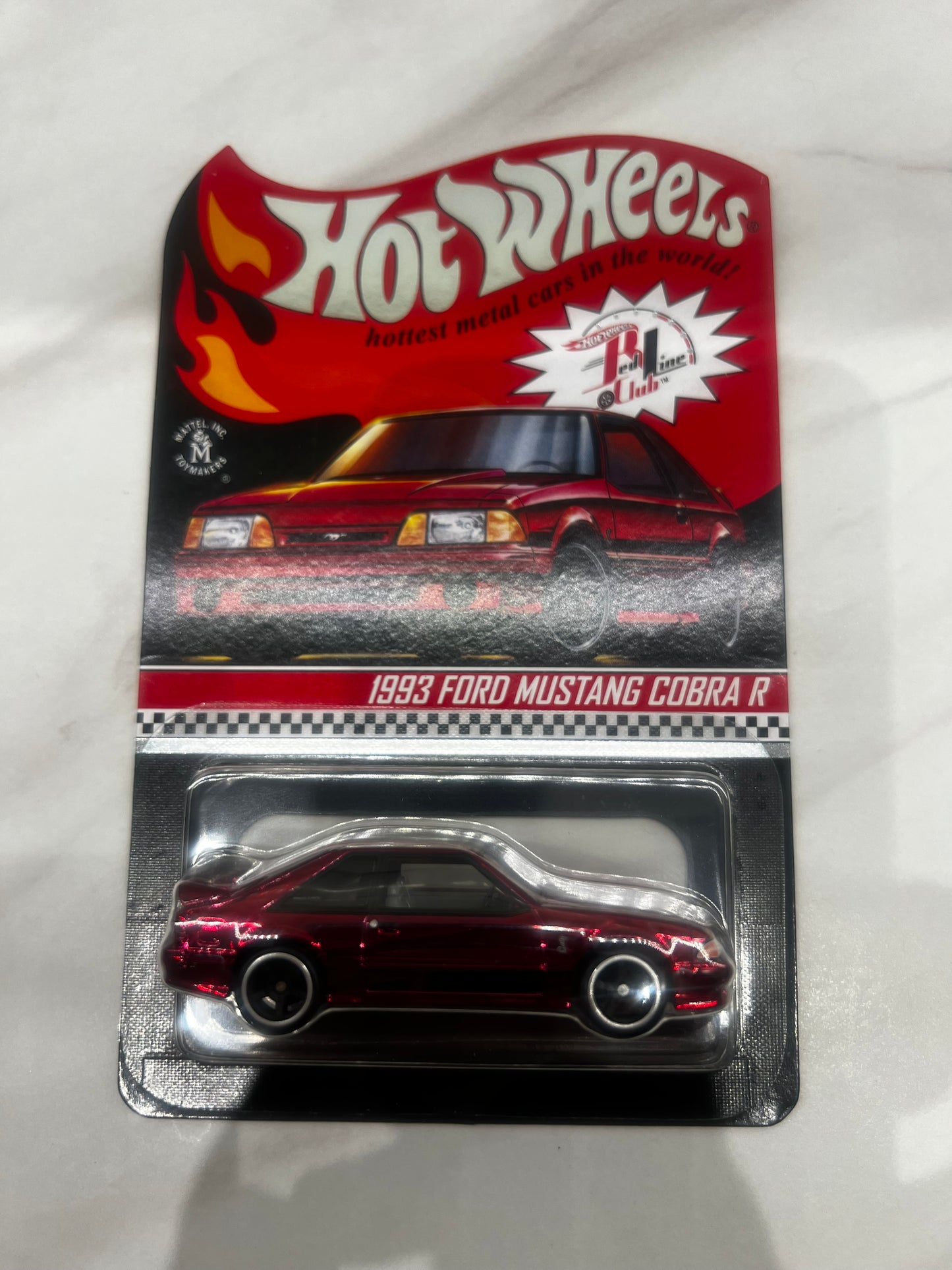 Hot Wheels 1993 Ford Mustang Cobra R RLC Redline Club Red